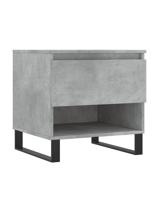 Rectangular Side Table Wooden Grey L50xW46xH50cm.