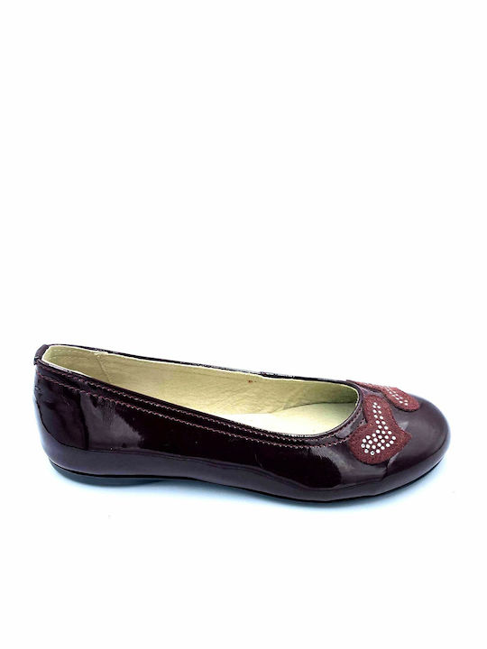 Aby Balerini copii Anatomic Plain Leather Burgundy