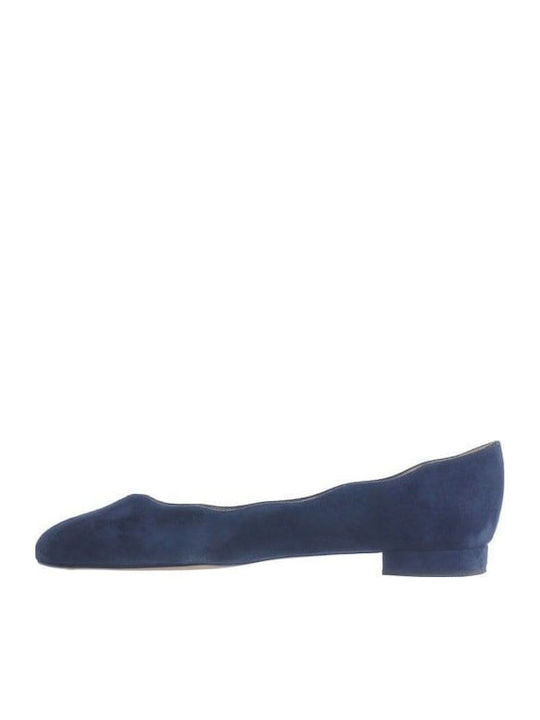 Leder Damen Ballerinas Blaue