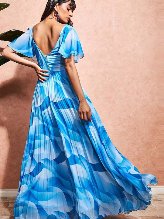 Καλοκαιρινό Maxi Φόρεμα Ocean blue