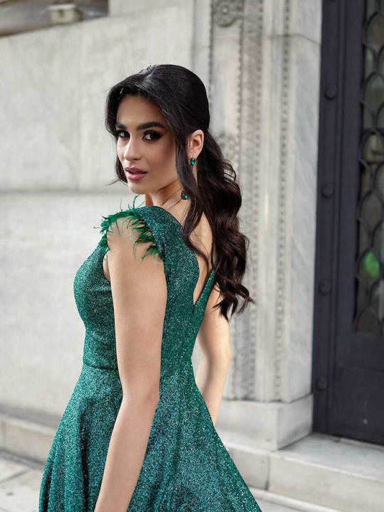 Summer Maxi Dress for Wedding Christening Green 10155 005