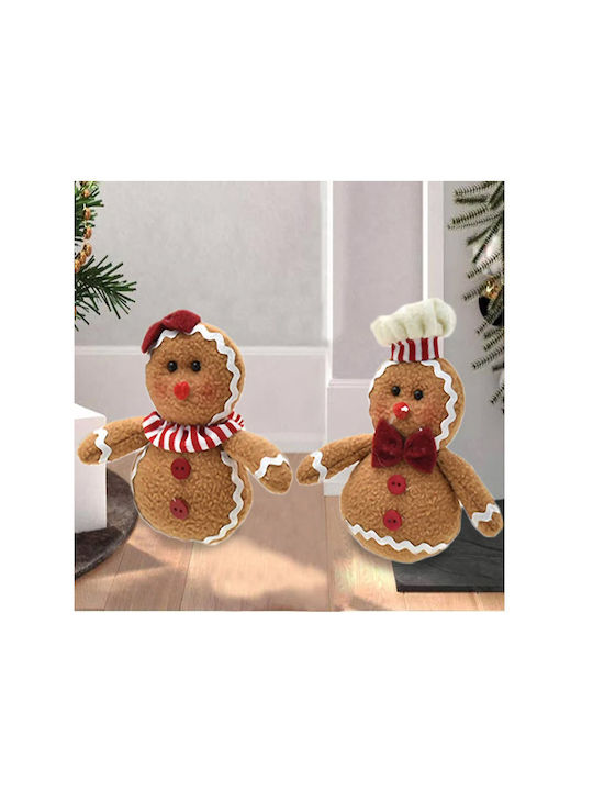 Bakaji Weihnachtliche Plüsch Figur Süßigkeiten Braun Höhe 26cm 12Stück