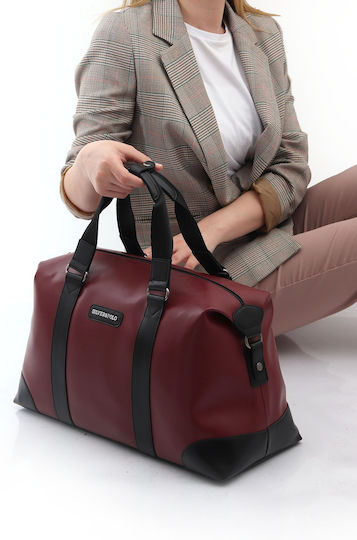 Silver & Polo Sack Voyage Burgundy made of Artificial Leather L60cm