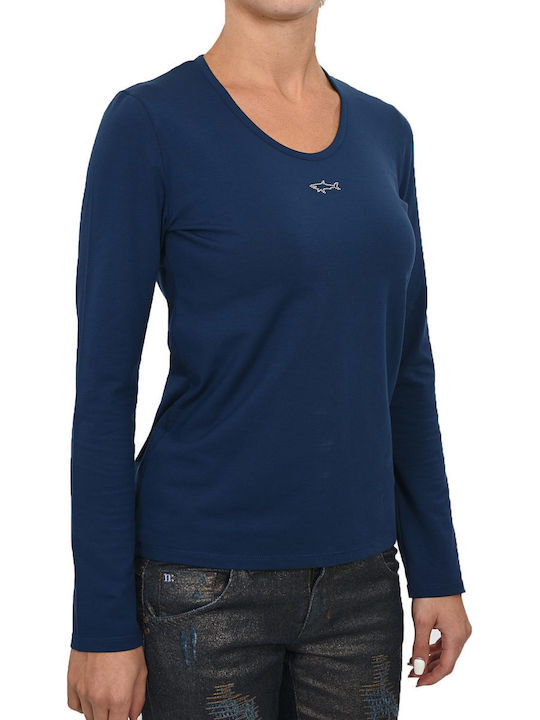 Paul & Shark Long Sleeve Women's Blouse Blue