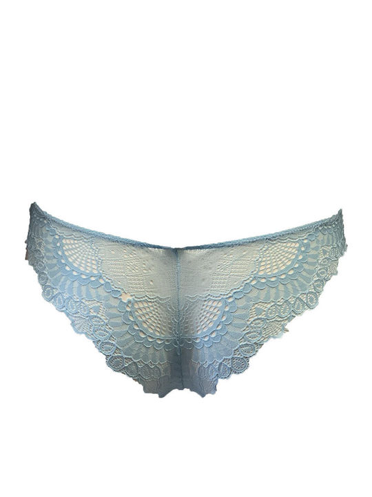 Damen Brasilien mit Spitze Plaid Blue