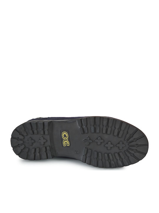 Leather Kids Boots Navy Blue