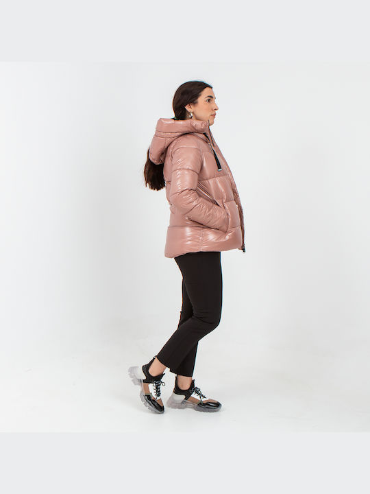 Geox Kurz Damen Parka Jacke für Winter Rosa