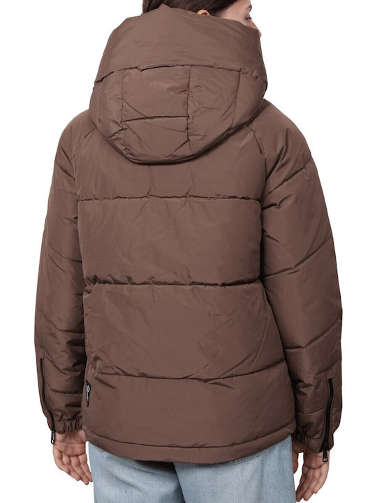 Khujo Jacket Puffer Dark brown