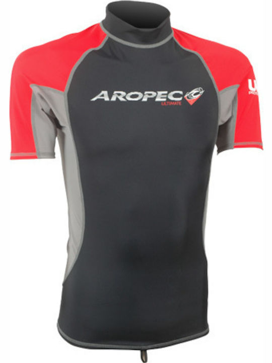 Aropec Men's Short Sleeve Sun Protection Shirt Black