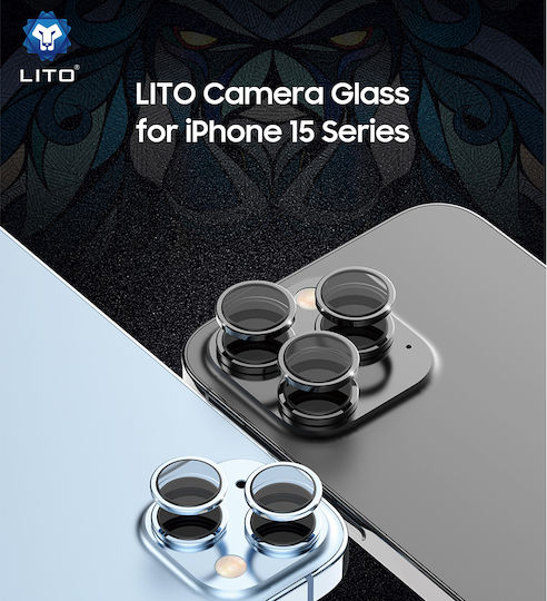 Lito S+ Camera Protection Tempered Glass Blue for the iPhone 15 / 15 Plus