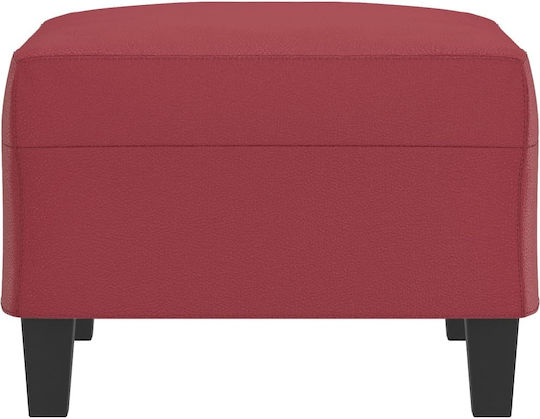 Fußhocker Mit Künstliches Leder Burgundisch 70x55x41cm