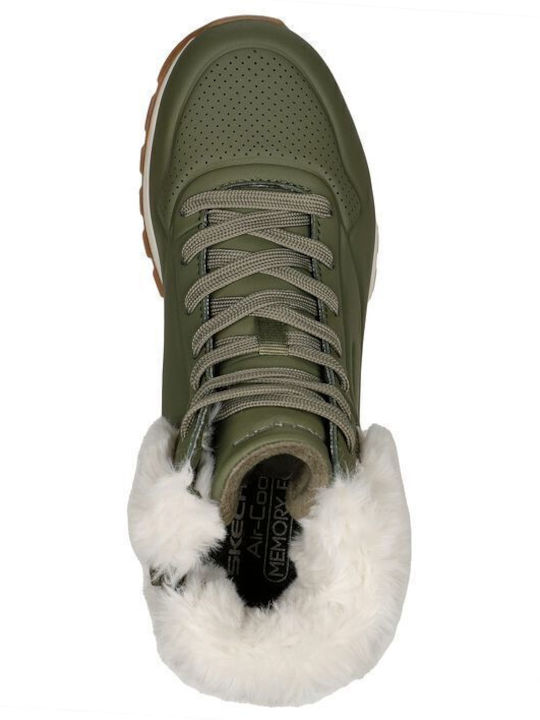 Skechers Winter Uno Rugged Ghete dama Κaki 167274-OLV | Skroutz