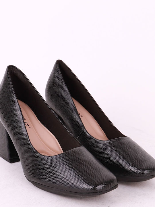 Piccadilly Black Medium Heels