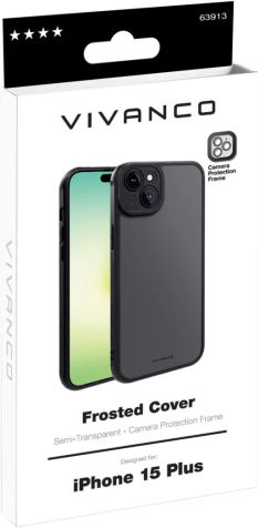 Vivanco Frosted Cover Back Cover Silicone Magnetic Transparent (iPhone 15 Plus)