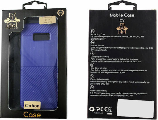 Idol 1991 Carbon TPU Umschlag Rückseite Silikon Blau (Galaxy S8)