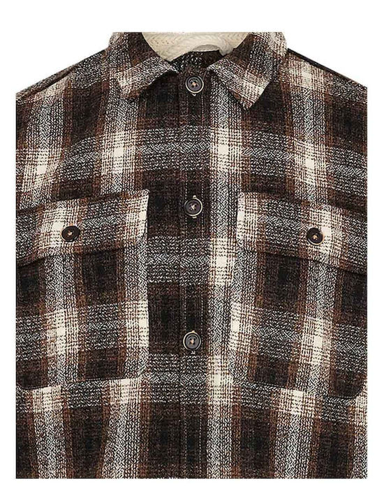 Aklion Heavy Μακρυμάνικo Overshirt Καρό Πολύχρωμο