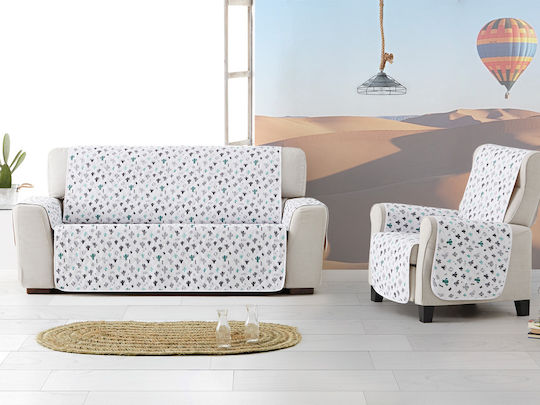 Aithrio Universal Quilt Elastic Cover for Two Seater Sofa Cactus 1pcs UNIVERSAL-QUILT-CACTUS-ΜΕΓΆΛΟΣ-ΔΙΘΈΣΙΟΣ