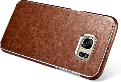 Xoomz Back Cover Piele artificială Maro (Galaxy S7 Edge)