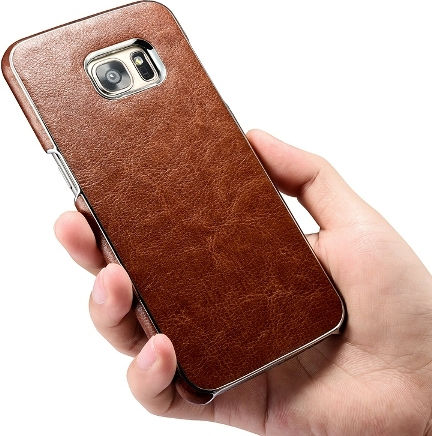 Xoomz Back Cover Piele artificială Maro (Galaxy S7 Edge)