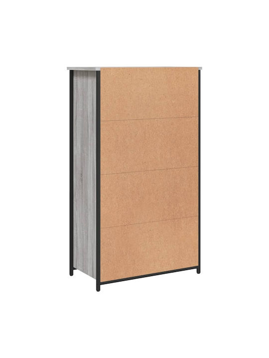 Wohnzimmer Vitrine aus Spanplatte mit Verglasung in Grau Sonoma 62x32x106.5cm