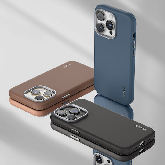 Premium Umschlag Rückseite Leder Braun (iPhone 14 Pro Max)