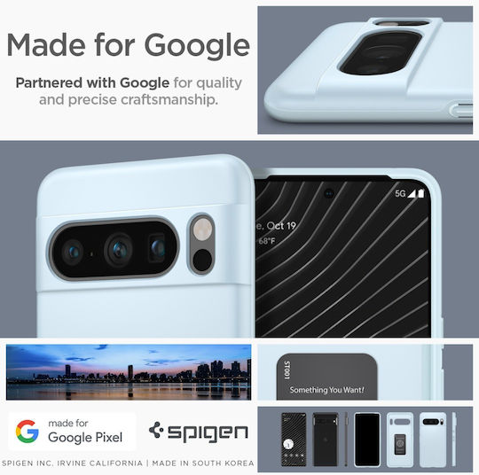 Spigen Thin Fit Back Cover Silicone Blue (Google Pixel 8 Pro)