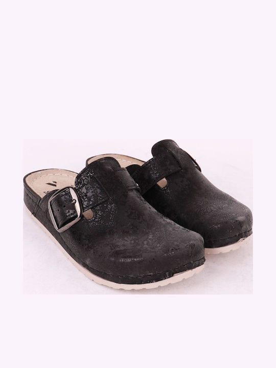 My Way Shoes Γυναικεία Ανατομικά Σαμπό Μαύρα