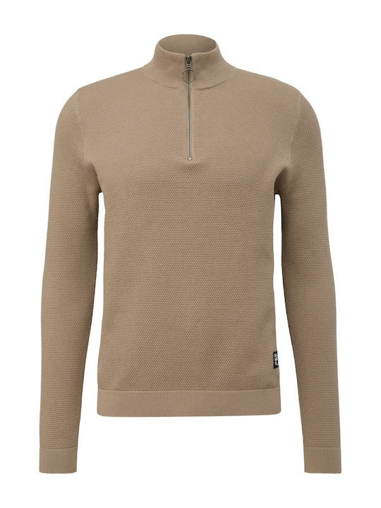 S.Oliver Men's Long Sleeve Sweater Beige