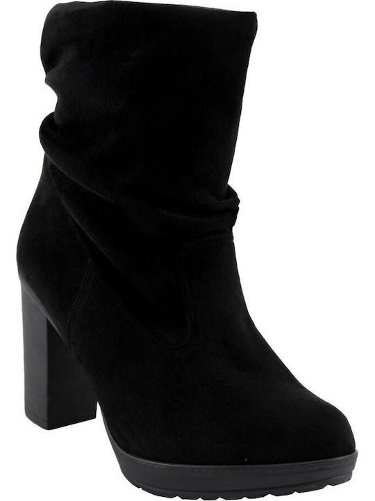 Stefania Suede Women's Ankle Boots Black