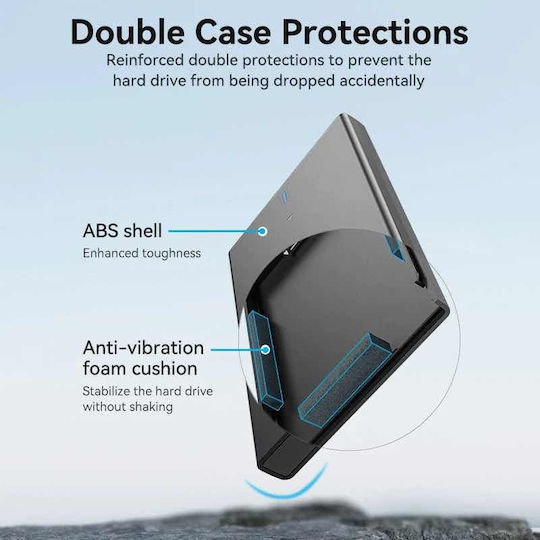 Vention Hard Drive Case 2.5" SATA III with connection USB 3.0 in Schwarz color