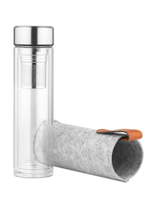 Navaris Bottle Glass with Screw Cap Transparent 500ml