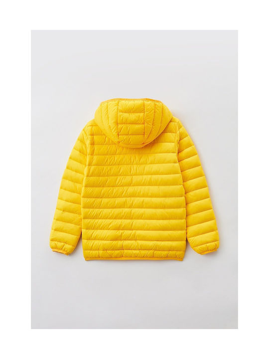 Guess Jachetă casual pentru copii cu glugă Yellow