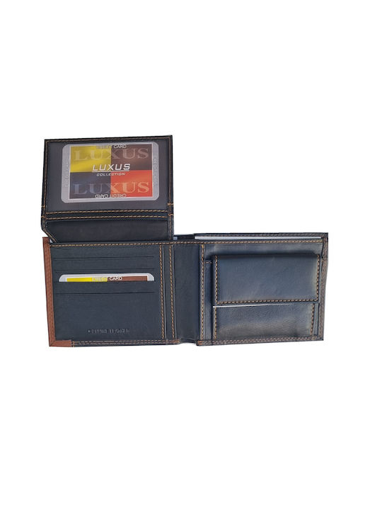 Luxus Men's Leather Wallet Black