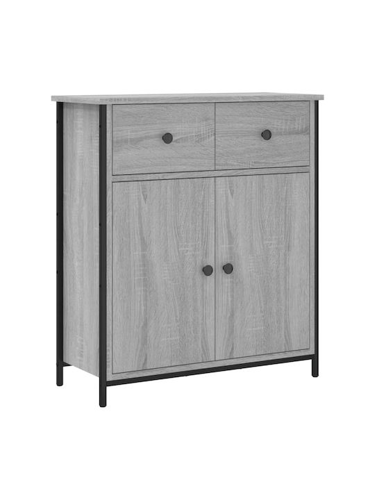 Sideboard Wooden with Drawers Grey 70x30x80cm