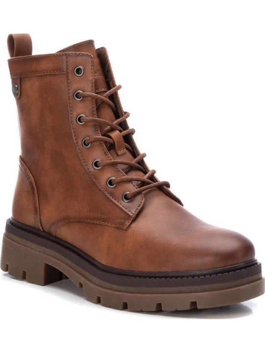 Leather Women's Ankle Boots Brown