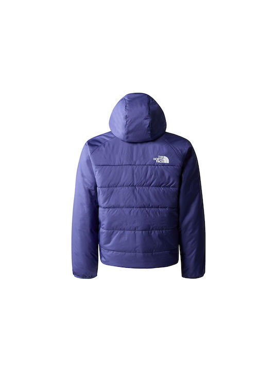 The North Face Αδιάβροχο Παιδικό Casual Μπουφάν Διπλής Όψης με Κουκούλα Μωβ