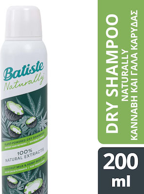 Batiste Naturally Coconut Milk & Hemp Trocken Shampoos Täglicher Gebrauch für Alle Haartypen 1x200ml