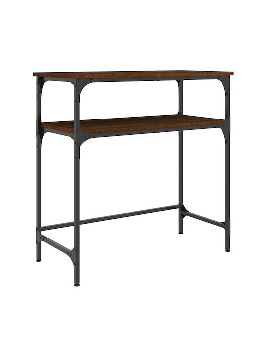 Console Table Wood & Metal Brown Oak L75xW35.5xH75cm