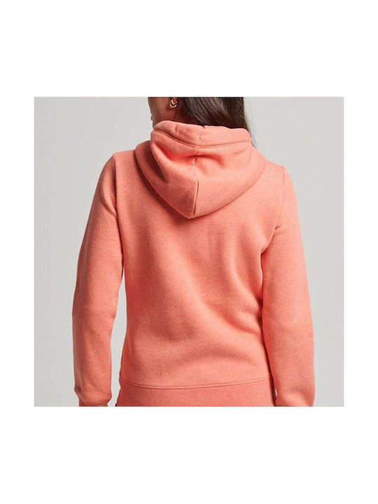 Superdry Vintage Logo Women's Hooded Cardigan La Coral Marl