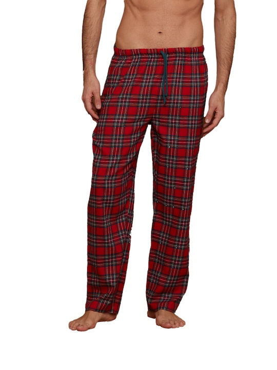 Noidinotte Men's Winter Cotton Checked Pajamas Set Petrol.