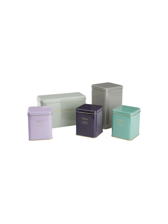 Butlers Κουτί για Τσάι με Καπάκι Μεταλλικό Μωβ 790ml