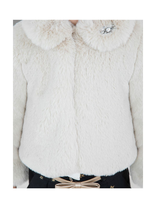 Abel & Lula Kids Fur Coat Short BEZ