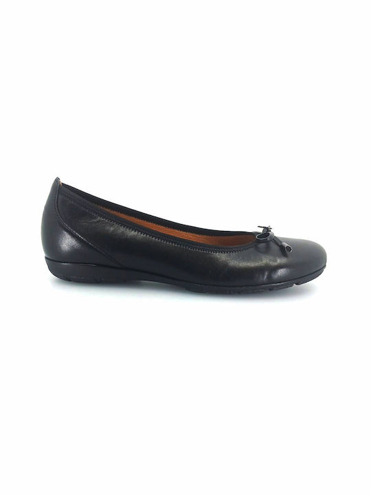 Gabor Anatomic Leather Ballerinas Black