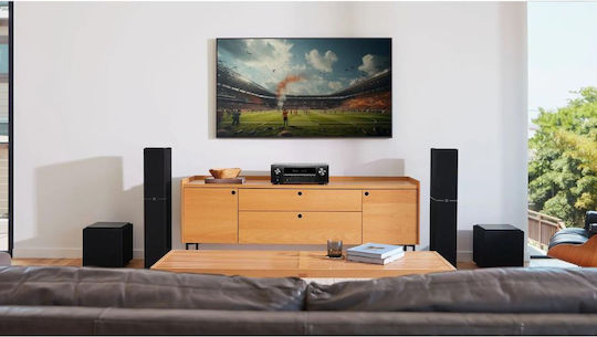 Denon AVR-X1800H Home Cinema Amplifier 4K/8K 7.2 Channels 80W/8Ω 175W/6Ω with HDR and Dolby Atmos Black