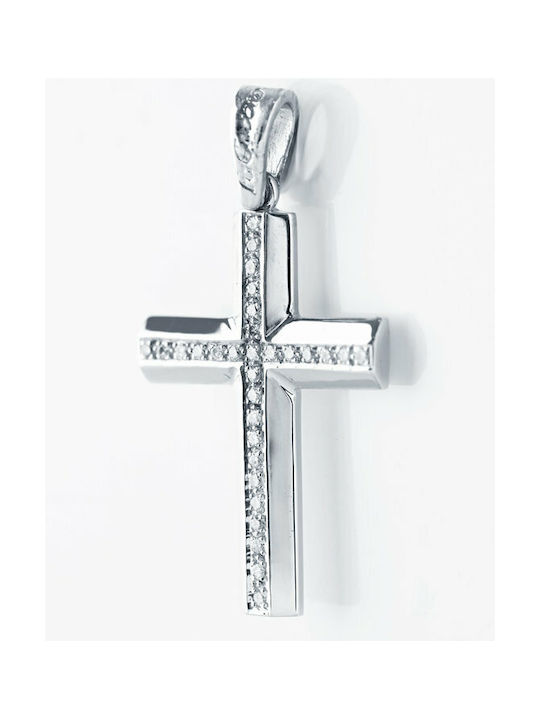 Fa Cad'oro White Gold Cross 18K