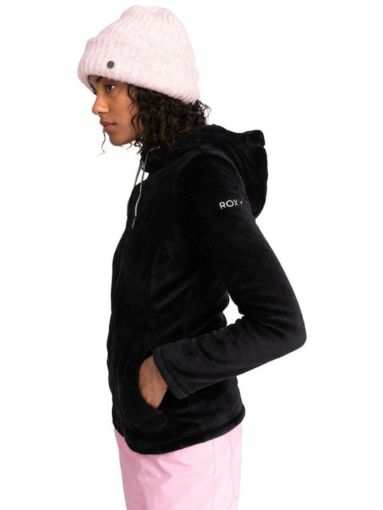 Roxy Women's Short Sports Jacket for Winter with Hood Black