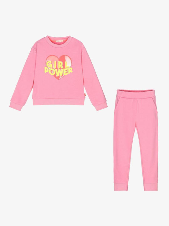 Billieblush Kids Sweatpants Set Rose 2pcs