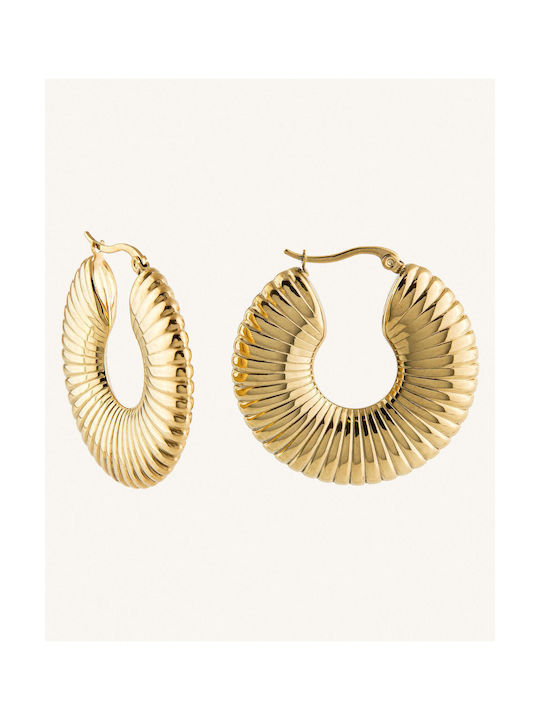 StanStefan Earrings Hoops made of Steel Gold Plated