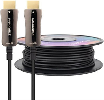 Nanocable HDMI 2.1 Kabel HDMI-Stecker - HDMI-Stecker 50m Schwarz