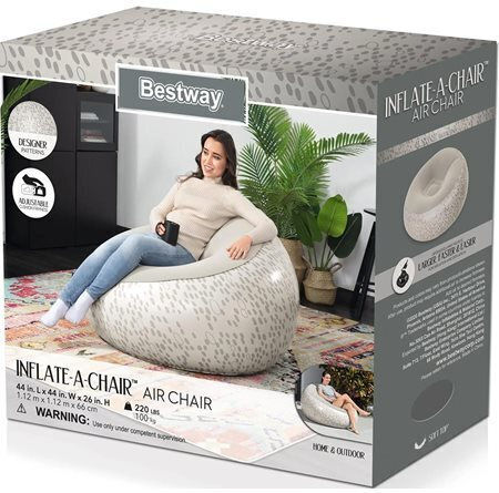 Bestway Φουσκωτή Πολυθρόνα Γαλάζια 112x112cm